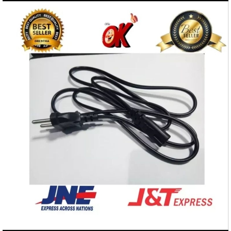 Kabel power tape tipe angka 8 ps kabel radio tape kabel power ac cord