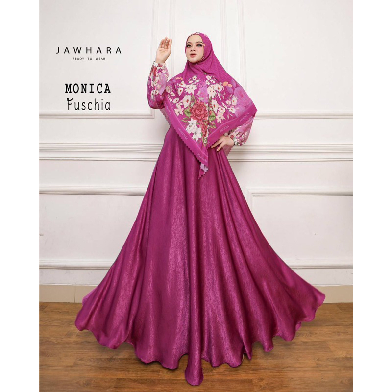ORIGINAL SERIES MONICA SET KHIMAR JAWHARA SYARI ORIGINAL AQRFASHION