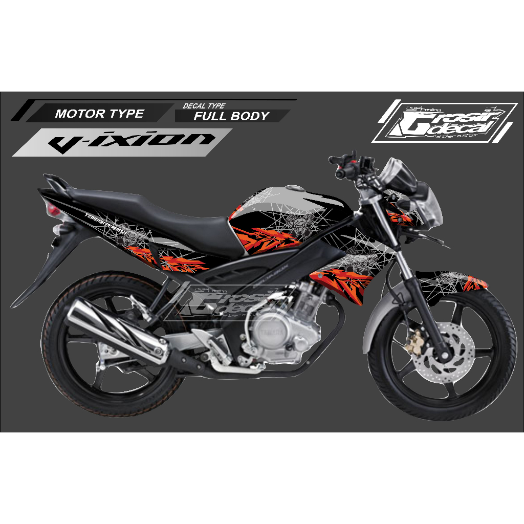 Decal Sticker Vixion Old 2008 - 2013 Full Body Bebas Reques Decal Stiker Vixion Lama 2010 - 2014
