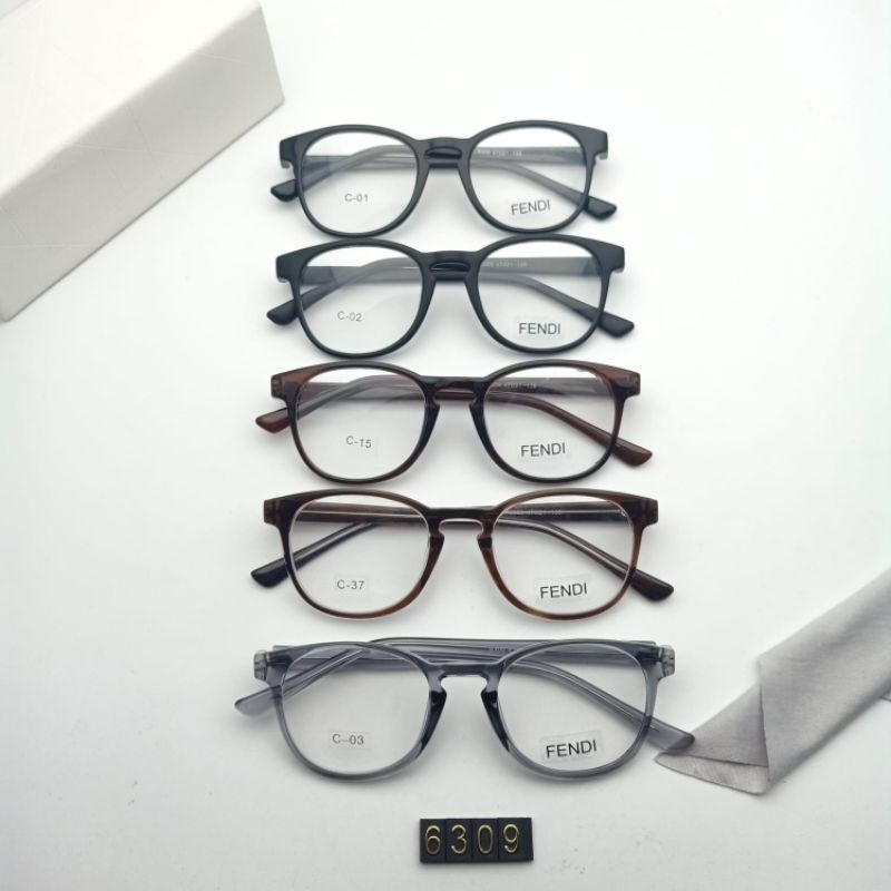 Nnkacamata Frame oval plastik pria wanita 6309