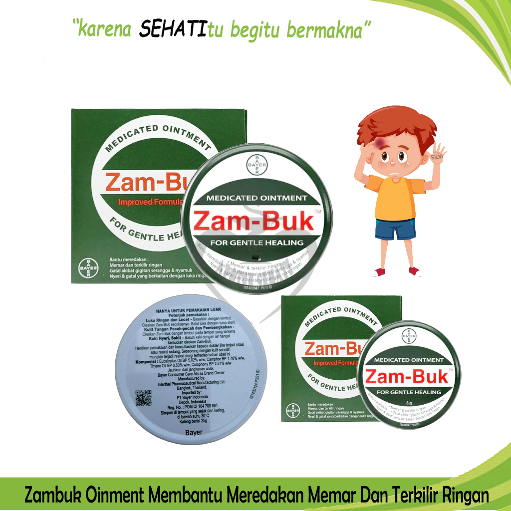 Zambuk Salep Mengobati Luka Memar Kulit Zam-Buk