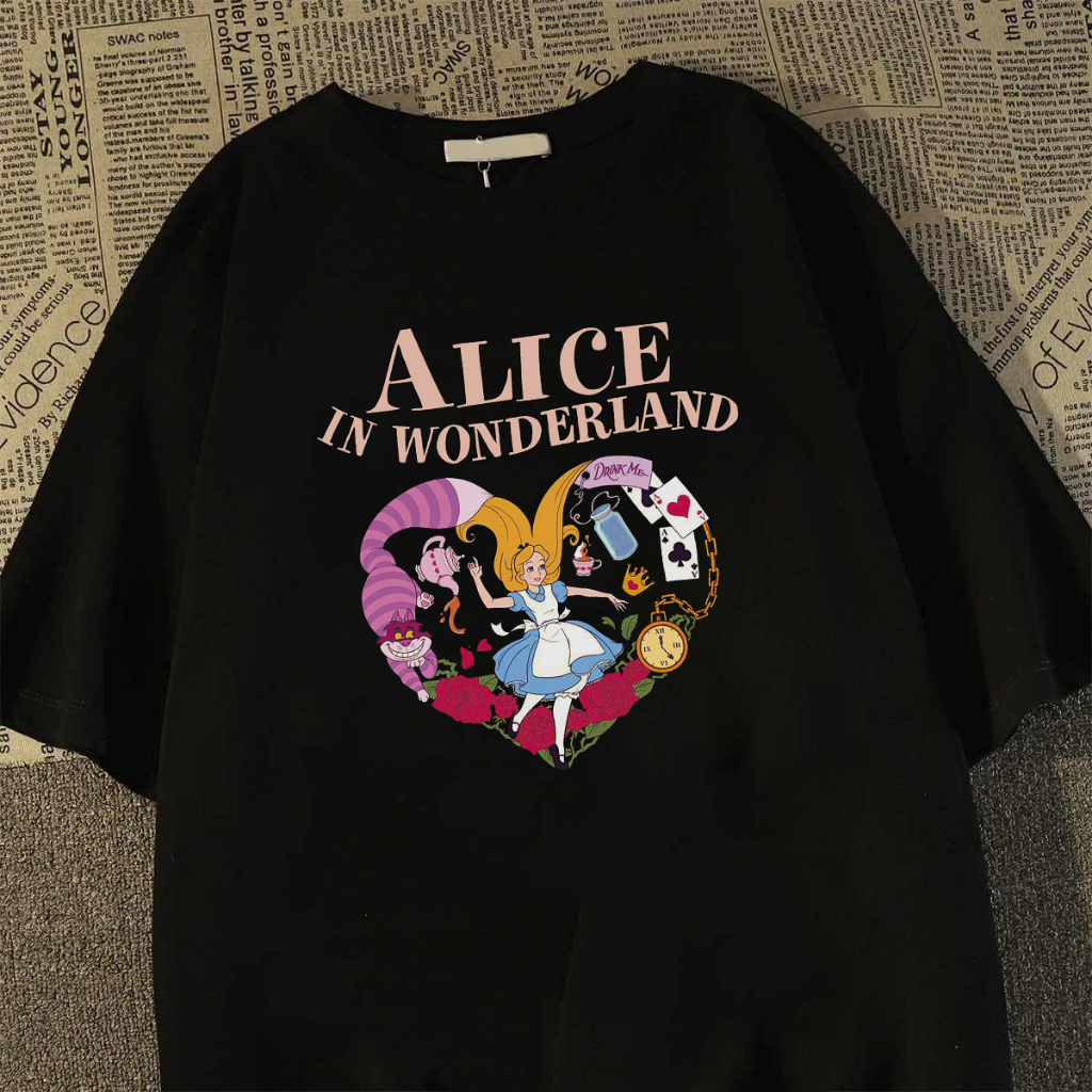 RDGF OVERSIZE  T-Shirt  fashion Heart Break fashion alice di negeri ajaib/A0940