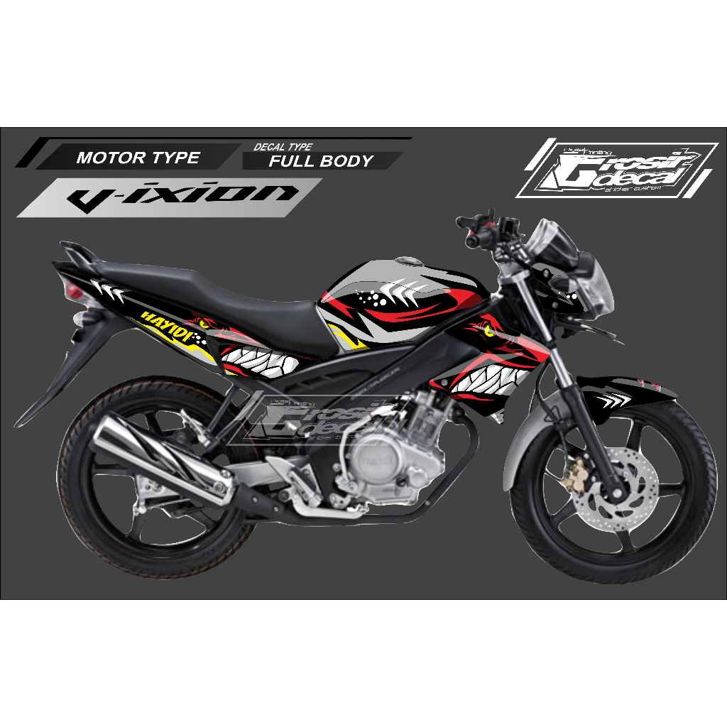 Decal Stiker Vixion Old 2008 - 2014 Full Body Decal Stiker Vixion Lama Full Body
