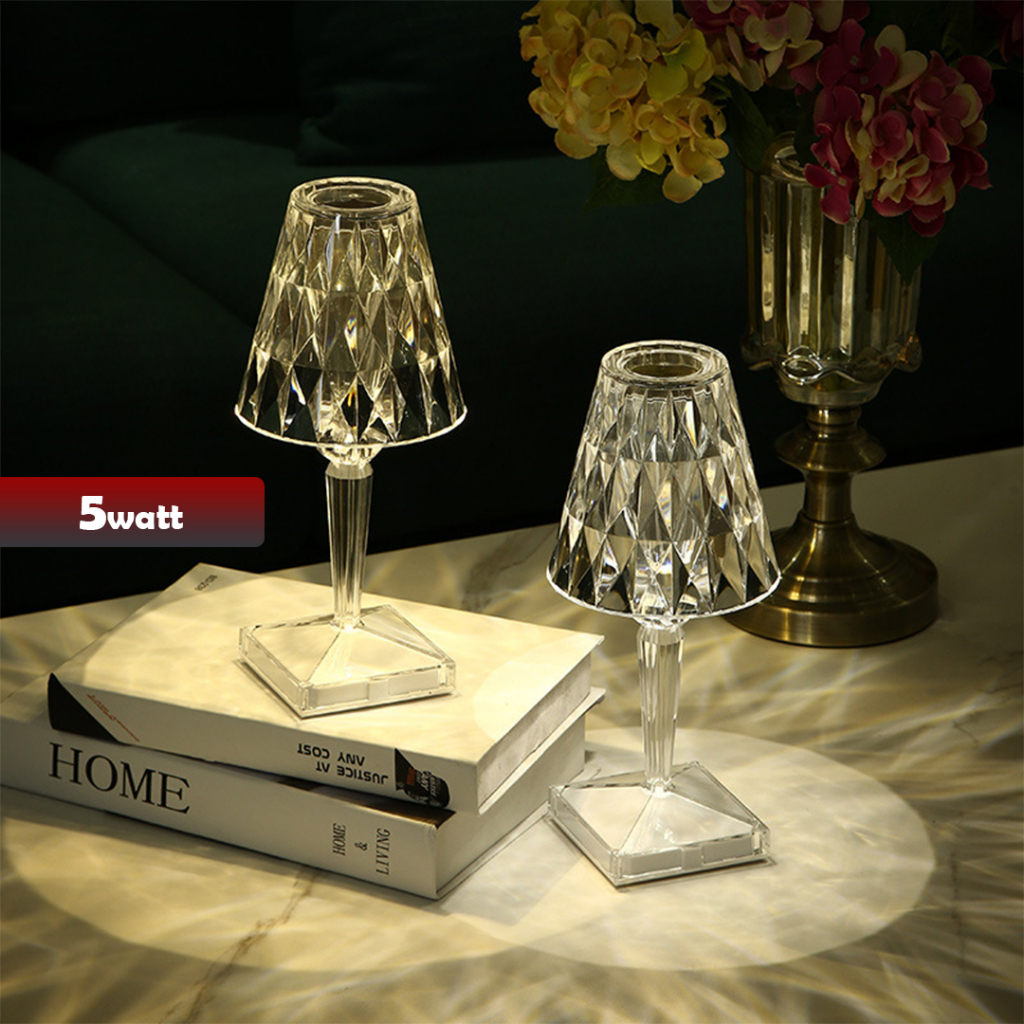 Lampu Crystal Meja / Lampu Hias Aesthetic Diamond Mewah - YOYOSOO