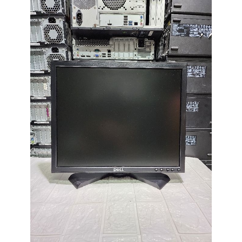 MONITOR DELL 19 INCH KOTAK LENGKAP KABEL KAKI BISA DI PUTAR DAN NAIK TURUN LIKE NEW