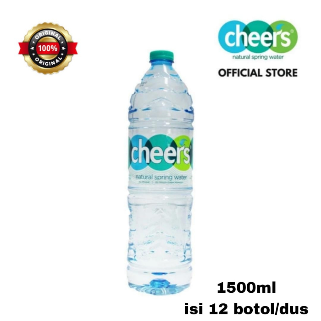 cheers air mineral natural spring water 1500ml isi 12 botol/dus