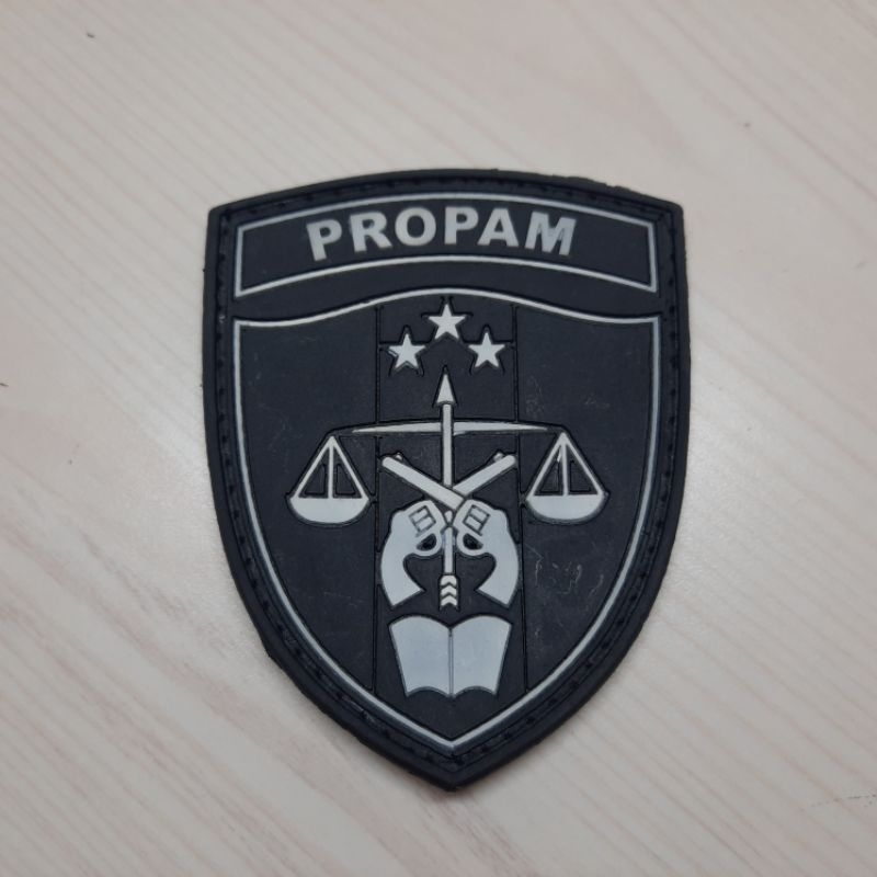 Emblem Patch Rubber Logo PROPAM Velcro Perekat