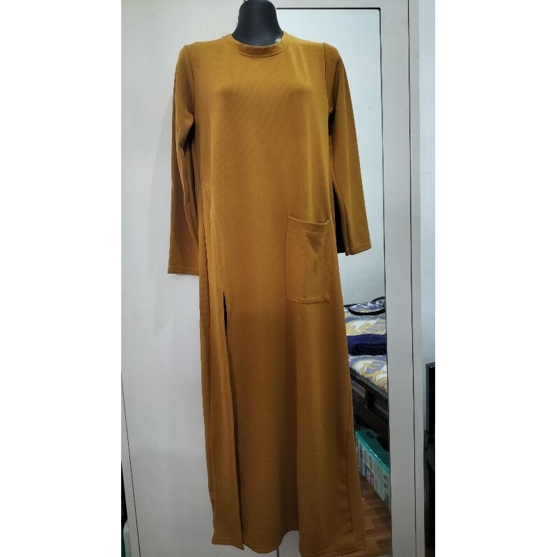 Preloved dress Mustard scuba