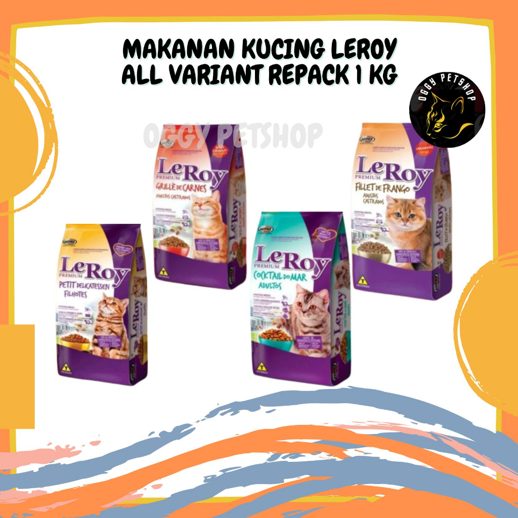 Makanan Kucing LEROY Repack 1 kg dray food cat leroy