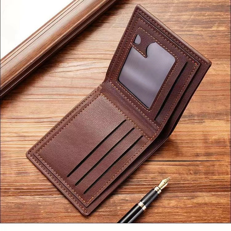 ASIN829 Dompet Pria Baru Slot Multi-kartu Pendek Pria Dompet Kasual Mode L-10 Dompet Tipis Dompet Pria Muda