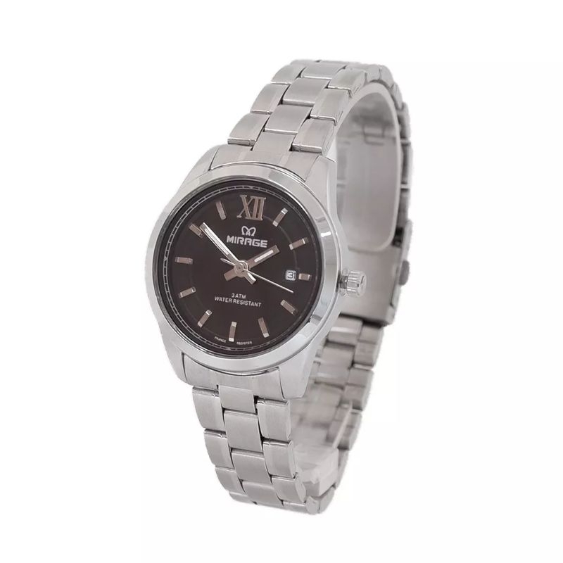 SS.id READY JAM TANGAN WANITA MIRAGE ORIGINAL/ JAM TANGAN FASHION MIRAGE SILVER ANTI KARAT.