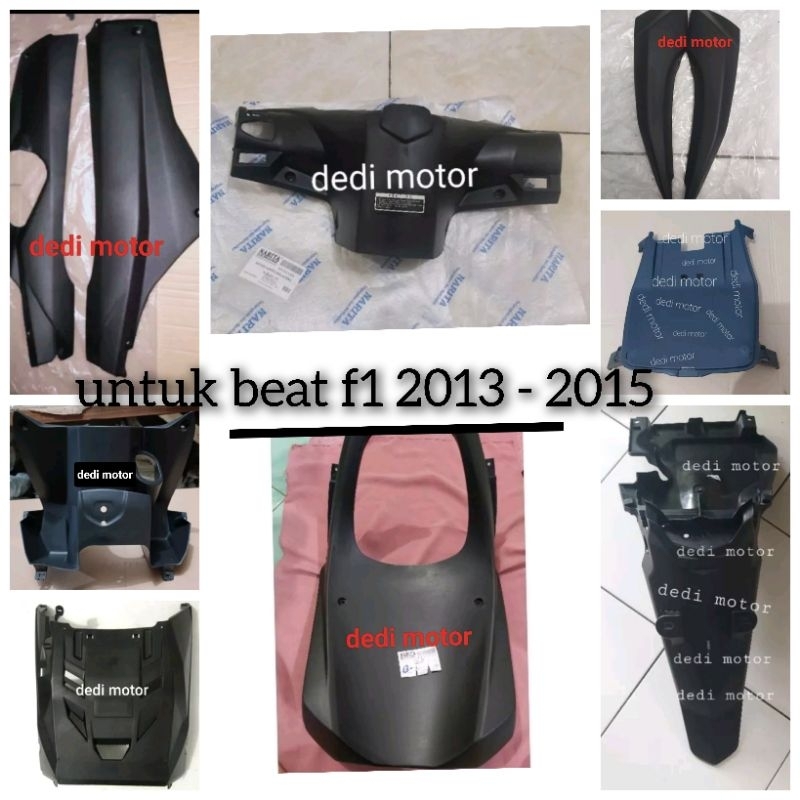 Full set bodi Beat F1 paru beat f1 sepakbor belakang beat f1 dek kolong beat F1 dek bawah beat f1 legsil atas beat f1 cover bodi kecil beat f1sambungan bodi beat f1