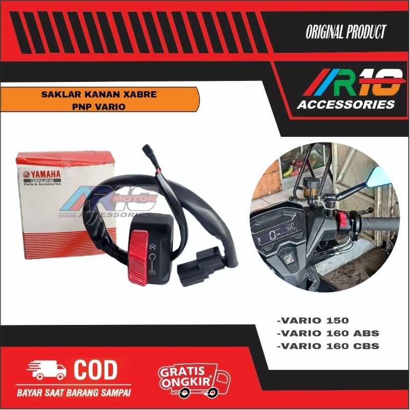 SAKLAR KANAN XABRE PNP VARIO 150 / VARIO 160 SAKLAR GAS SPONTAN ORIGINAL