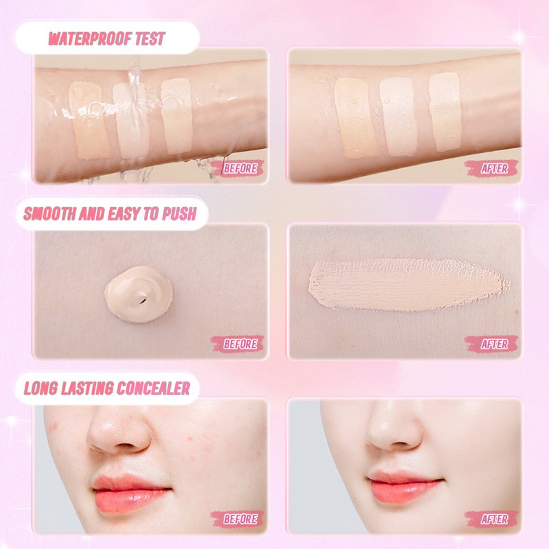 【Official Outlet】SANIYE Ideal Face Longlasting Matte Foundation Full Coverage R1157 | Skin Tint Sunscreen Shield All Day Matte Liquid Foundation SPF30 R6005 | BB Cream CC Cream Alas Bedak Cair Matte Poreless Tahan Lama Viral BPOM