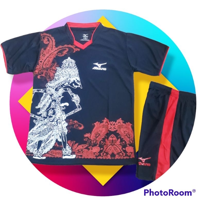 JERSEY BAJU KAOS OLAHRAGA ANAK-ANAK UNTUK US.5/14THN SEPAKBOLA VOLLI FUTSAL MODEL TERBARU BATIK WAYANGunisex