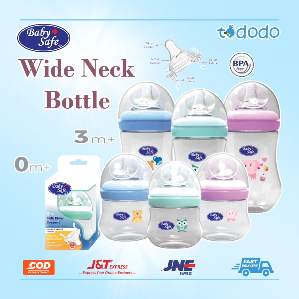 Botol Susu Bayi Baby Safe WN04 Bottle Wide Neck 125ml