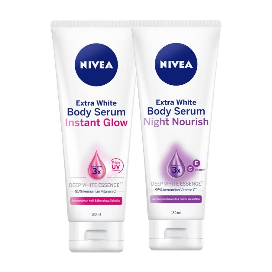 ✿ELYSABETHME✿ 𝓷𝓲𝓿𝓮𝓪 Nivea hand and Body serum super whitening 180ml mencerahkan kulit