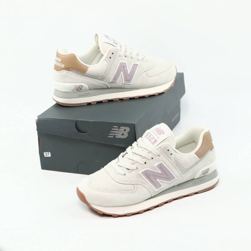 New Balance 574LCC 574 Beige Pink Purple