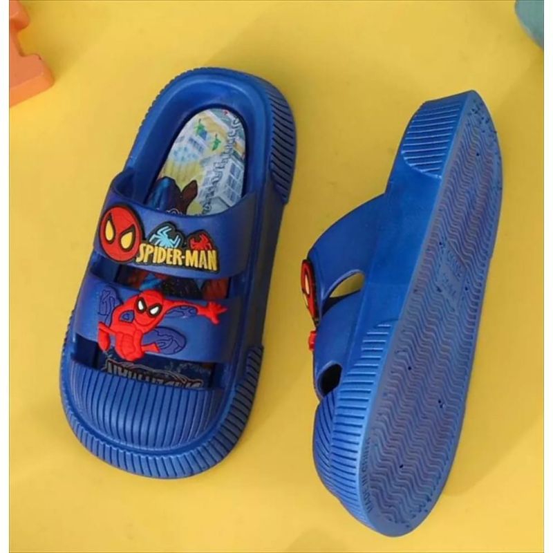 Sandal Anak Cowok Ban 2 Motif Spiderman Sandal Selop Jelly Karet Anak Cowok Sandal Selop Jelly Anak Cowok Ban 2 Motif Spiderman 3D Super Tebal Empuk Awet Nggak Licin Sandal Selop Anak Cowok Motif Spiderman Terbaru