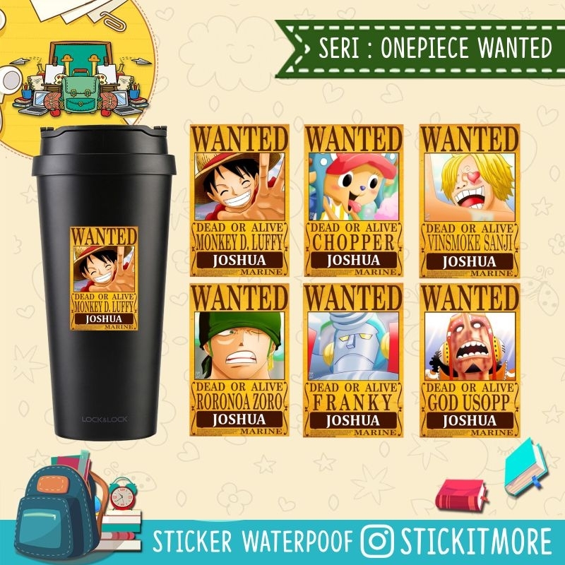 

Sticker Label Nama Waterproof Onepiece Wanted