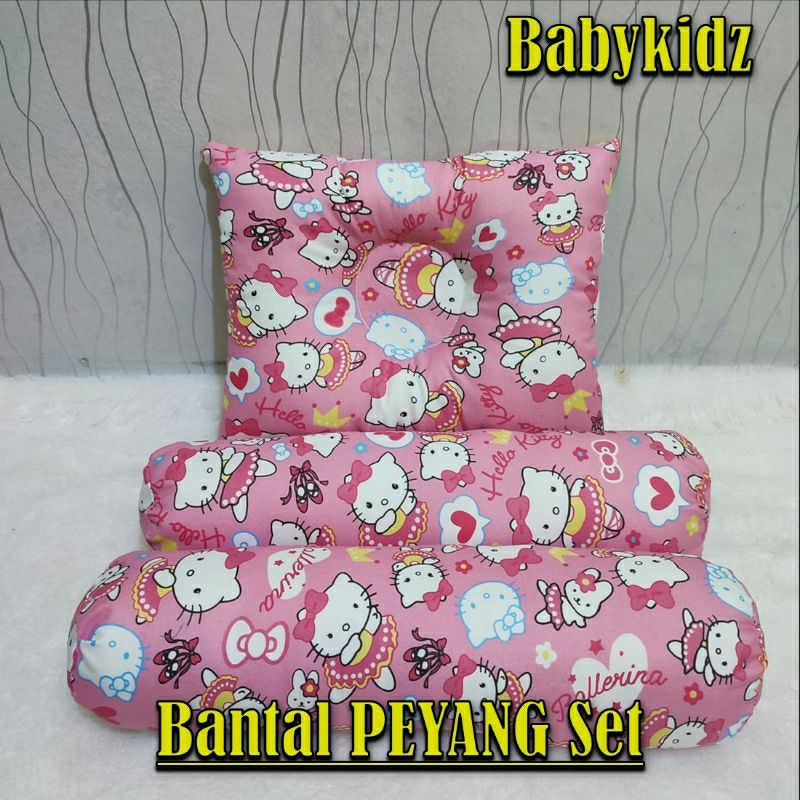 Bantal Peyang Set Guling / Bantal Tidur Bayi Karakter / Bantal Bayi Newborn