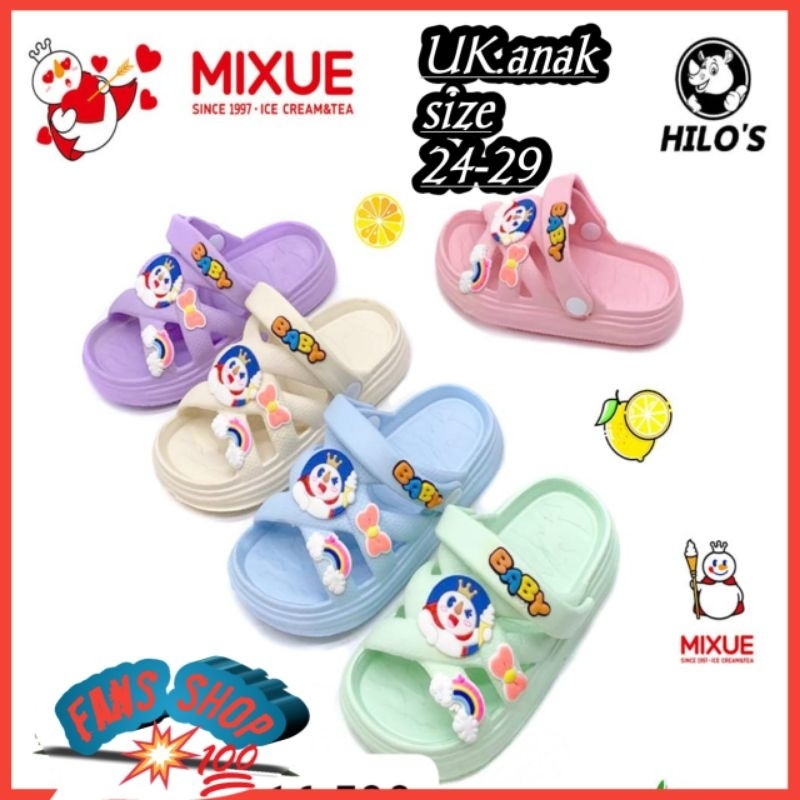 Sandal slop silang anak MIXUE (HILO'S)