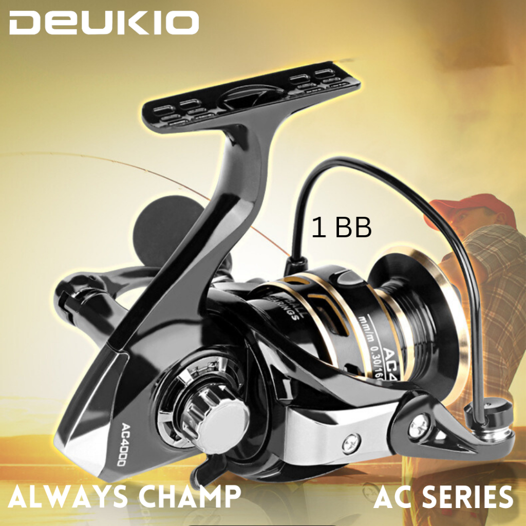 Reel Spinning Metal Premium Tangguh DEUKIO AC Seri 2000 - 7000