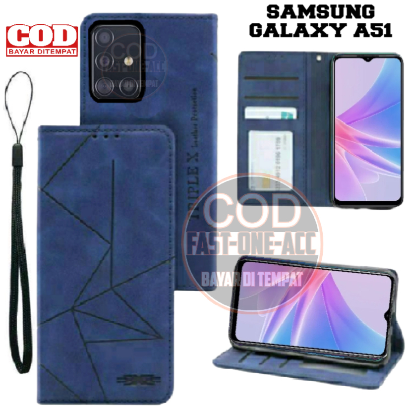 SAMSUNG GALAXY A51 Flip Case Flip Motif Dompet Casing HP Flip Motif untuk SAMSUNG GALAXY A51