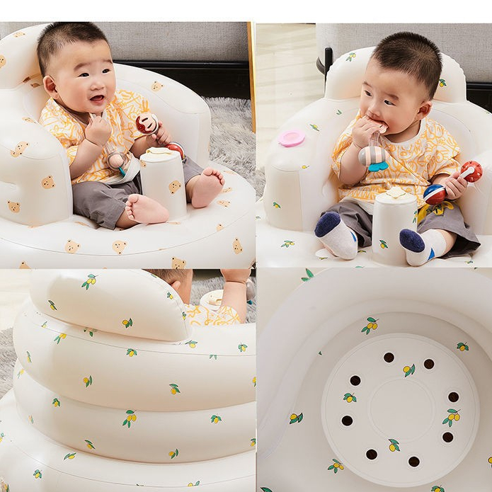 Korea  Sofa Tiup Multifungsi Bahan Pvc Untuk Bayi Mandi  sofa angin bayi balita/jumbo sofa angin bayi balita korea style kursi duduk inflateable babychair