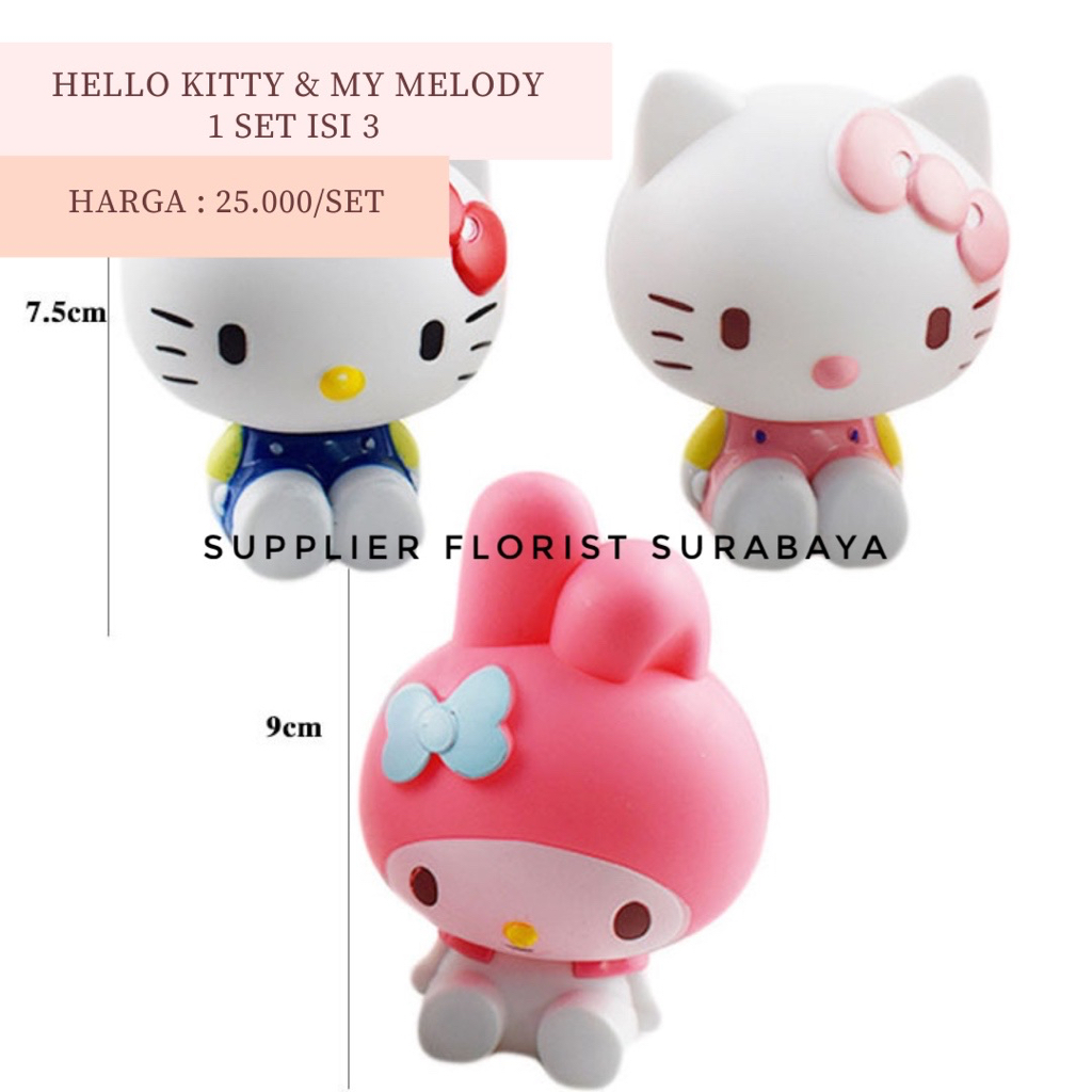 HIASAN KUE TART HELLO KITTY MY MELODY DANIEL HELO KITY KUCING LUCU DISNEY CAKE DECORATION BAKING DECORATING DIY ULANG TAHUN ULTAH BIRTHDAY CAKE ANAK KECIL SANRIO