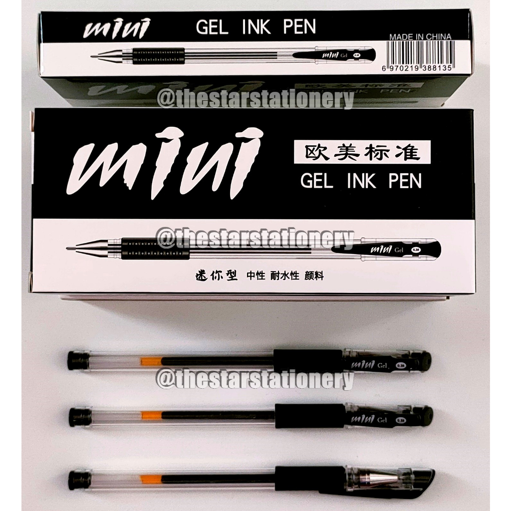 

(1 Biji) GROSIR Bolpen Mini 0.38 mm Gel Pen Hitam / Gel Pen Mini Seperti Zhixin