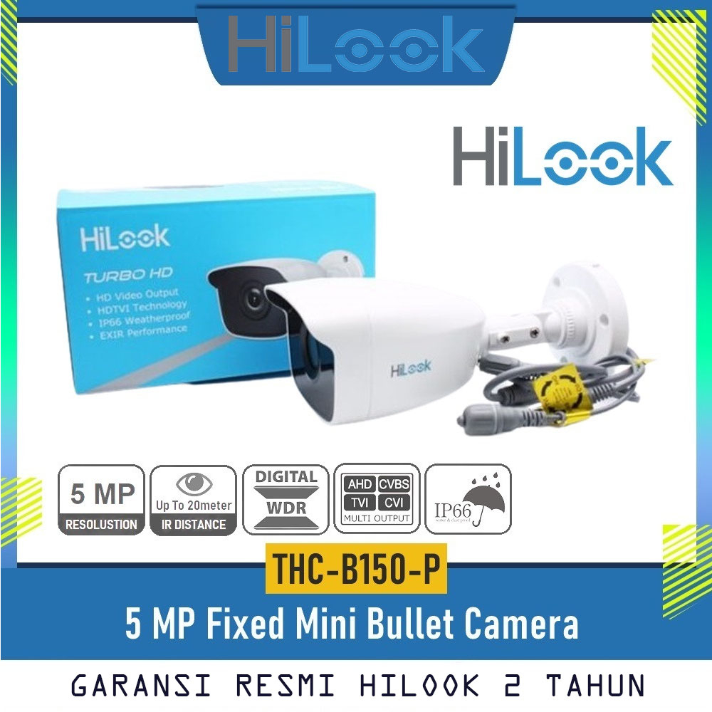 Paket CCTV HiLook by Hikvision 5MP 6 Kamera HDD 500GB Siap Pasang