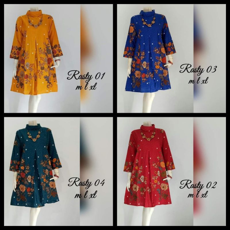TUNIK BATIK  PRIMIS UNGGUL JAYA / TUNIK BATIK CIBULAN PREMIUM / TUNIK BATIK RASTY JUMBO LD 120CM