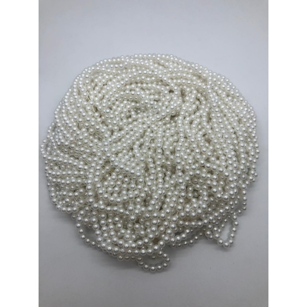 manik mote mutiara ringan 6 mm isi 1pon 450 gram