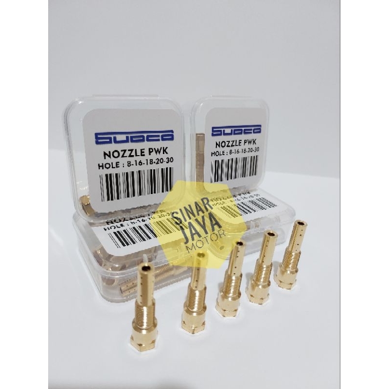 NOZZLE NOZEL SUDCO PWK PWM PAKETAN ISI 5PCS 8H 16H 18H 20H 30H KUNINGAN