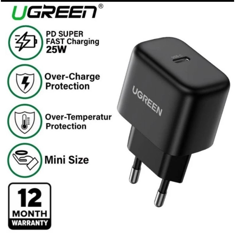 UGREEN 90610 50581 Charger Usb C 25 Watt for Samsung - Charger Ugreen 25Watt 50581 Super Fast Charging Original