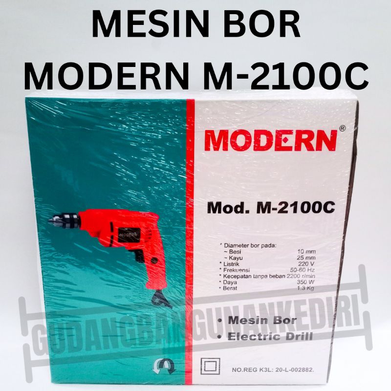 modern M2100C / M 2100 C / M-2100C 10mm Mesin bor tangan 10mm