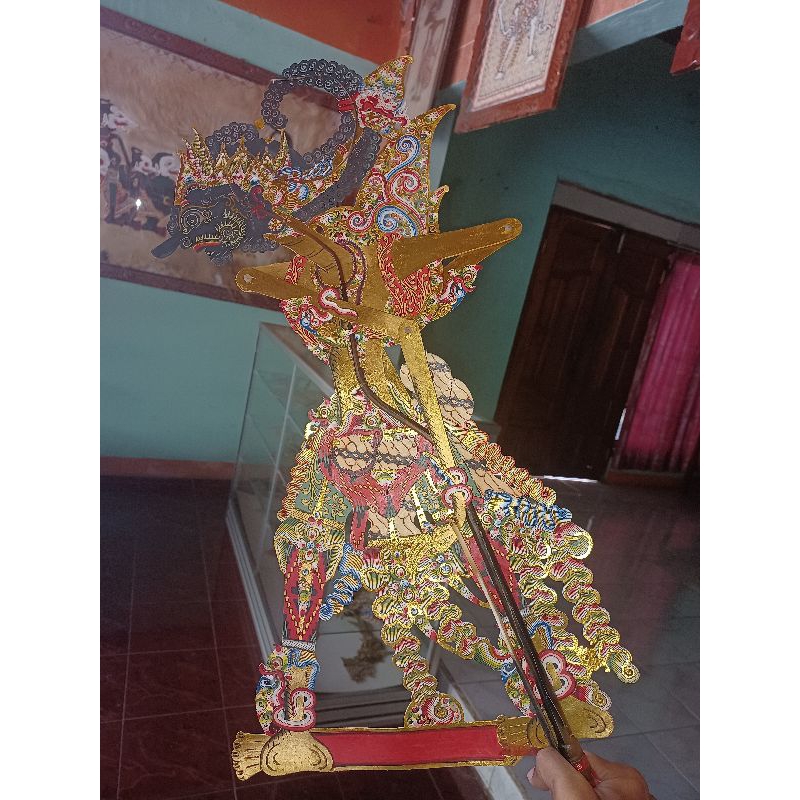 wayang kulit gatotkaca alusan/ wayang kulit asli