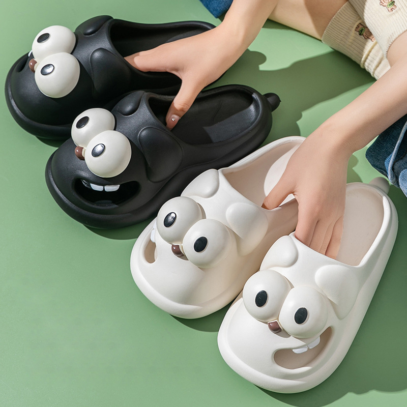 Lazy Bear  Sendal Slop Lucu / Sendal Lucu Wanita Korea / Sendal Jelly Wanita Lucu / Sendal Slip On /EVA Sandal Santai  H27 /Jalan Import Korea Anti Slip / Sandal Rumah