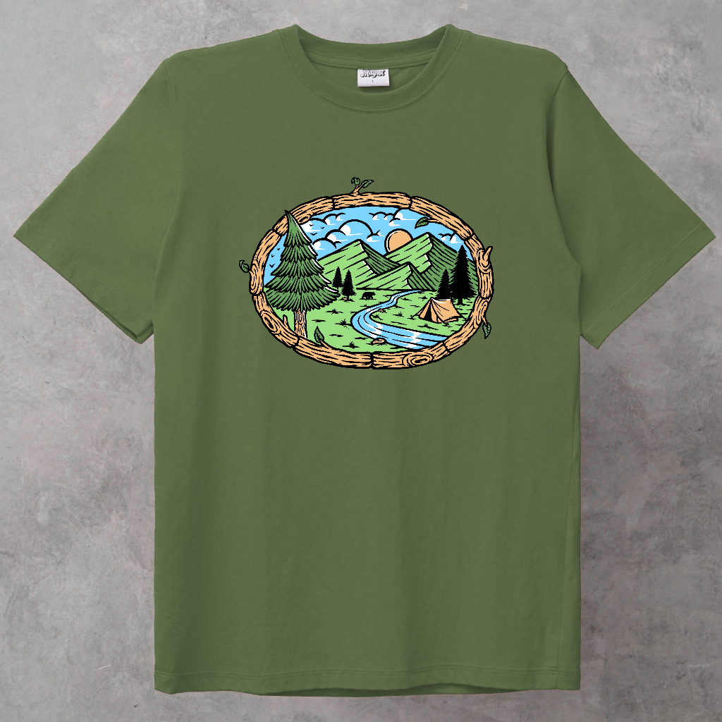 Mayosi T-shirt Beautiful mountain view in the morning