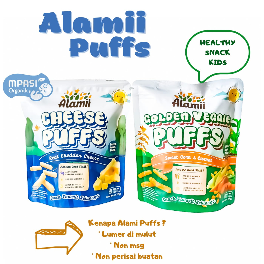 ALAMII PUFFS/ SNACK SEHAT BAYI NON MSG &amp; HALAL