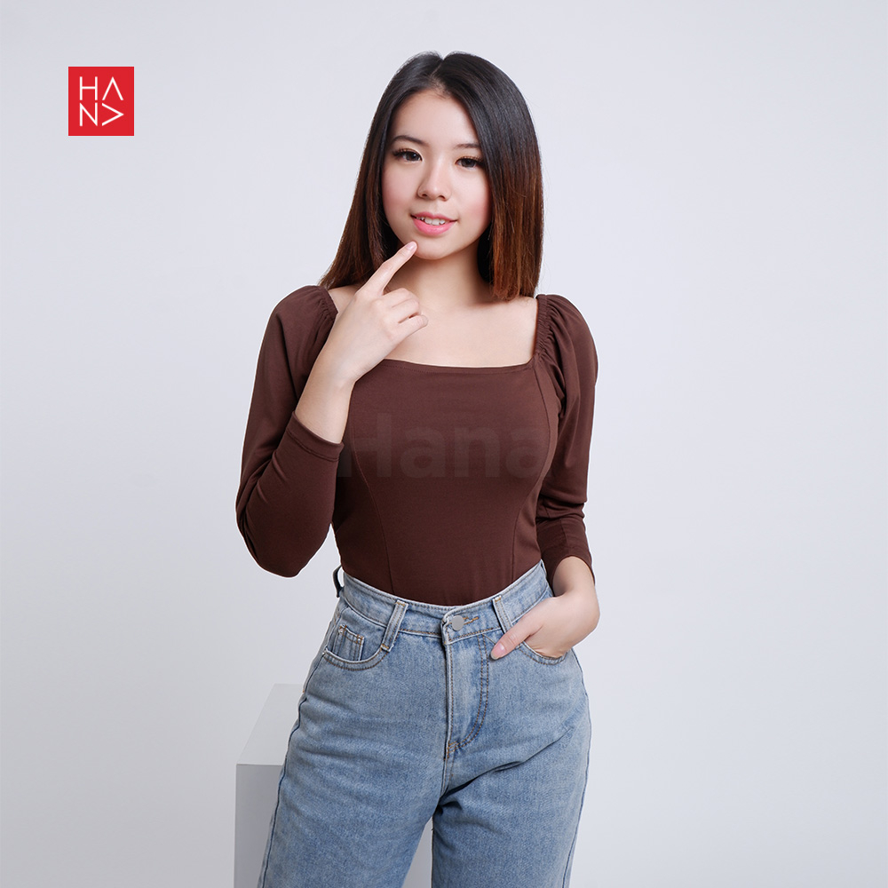 Hana Fashion - Reysha Long Sleeve T-Shirt Kaos Lengan Panjang - CT062