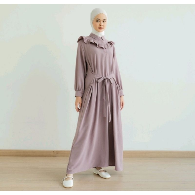 gamis dress wanita crinkle airflow rempel