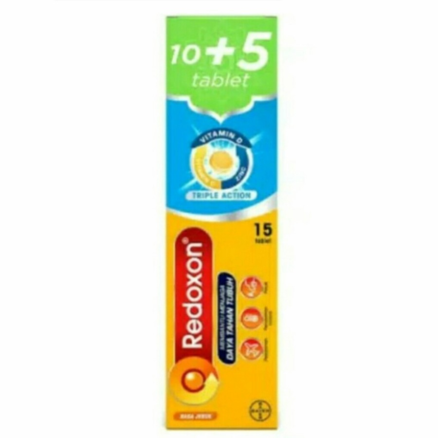 

Redoxon Vitamin C 1000 mg Vitamin D dengan zinc 15 tablet