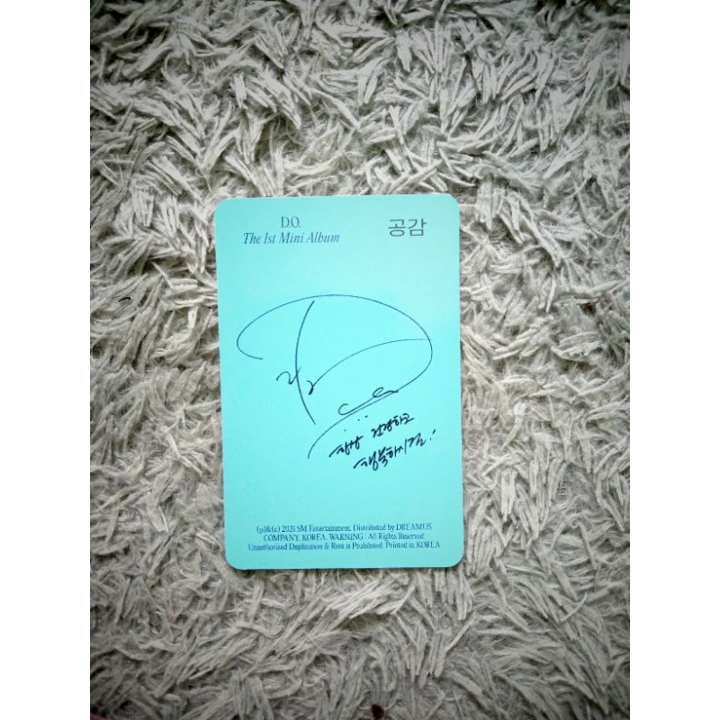 PHOTOCARD D.O EXO -  EMPATHY 1st Mini Album