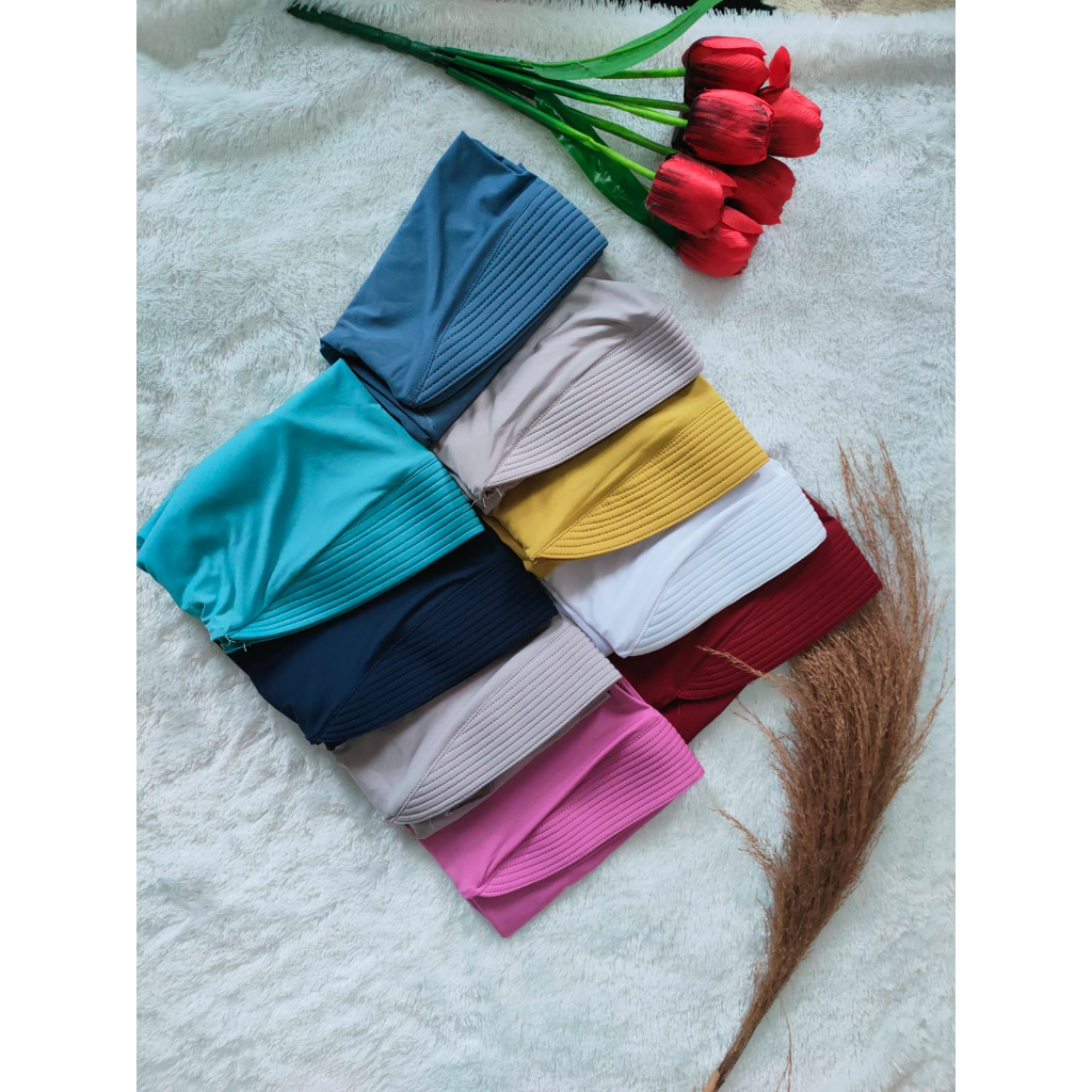 100Ribu dapat 6 Pieces  Hijab Jersey Instan Ukuran M Warna Random