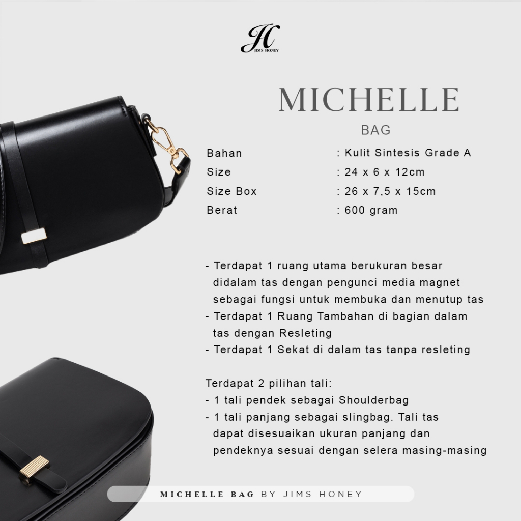 JIMS HONEY TAS WANITA SLEMPANG MICHELLE BAG (FREE EXCLUSIVE BOX)