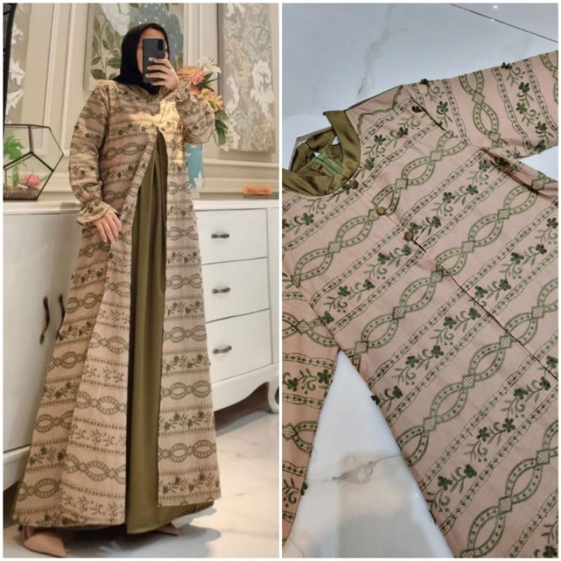 New Katun bordir gamis kayla