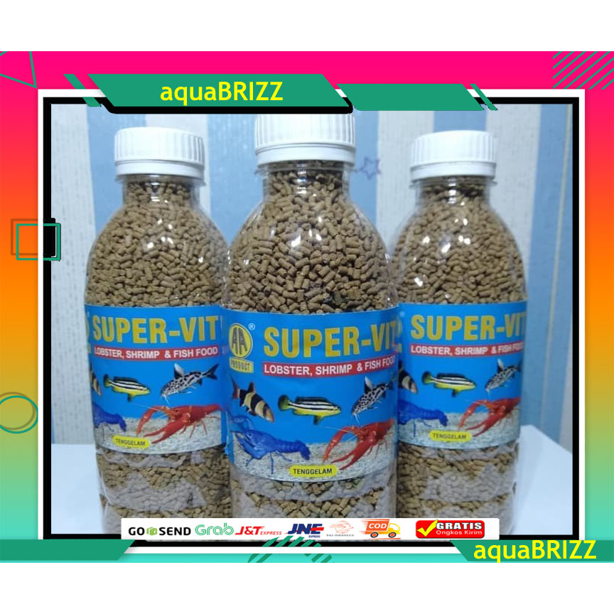 Super-Vit 250 Gram / Pakan Udang / Pakan Lobster / Tenggelam / SuperVit