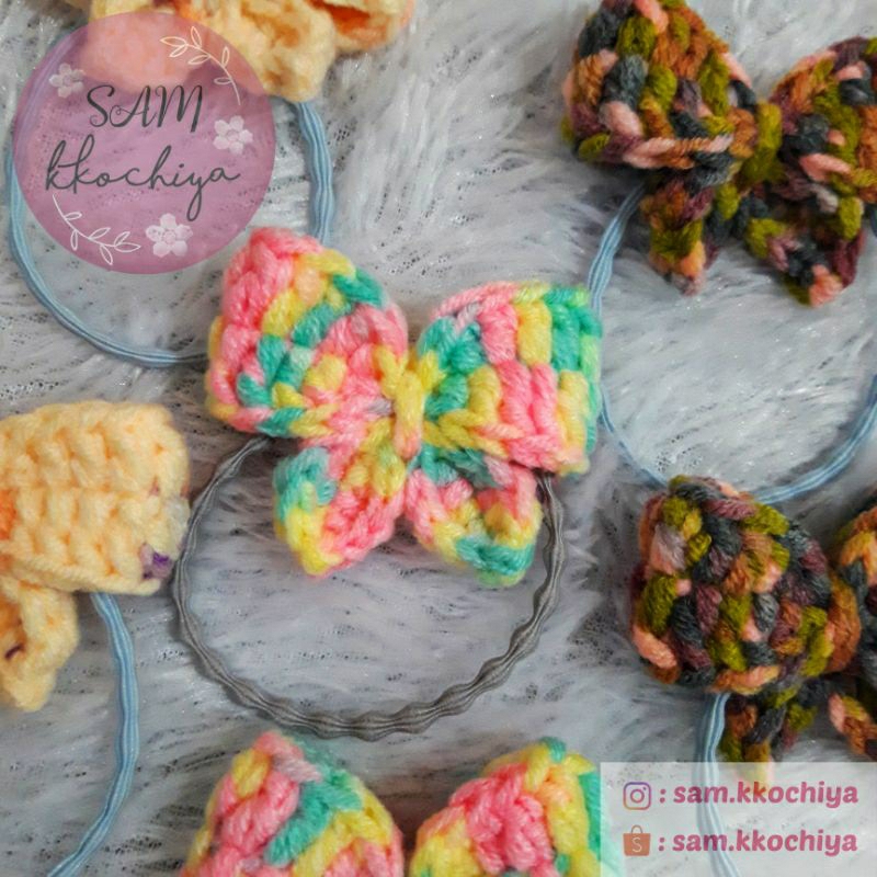 Ikat Rambut Pita / Ikat Rambut Rajutan